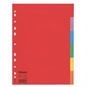 Separatore economy in cartoncino 160gr colorato 6 tasti A4 ESSEL