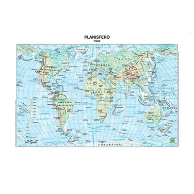 CARTA GEOGRAFICA SCOLASTICA PLASTIFICATA MONDO 297X420MM BELLETT