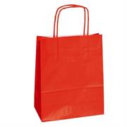 Borsa in carta manico piatto 22x10x29 kraft rosso