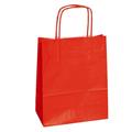 Borsa in carta manico piatto 22x10x29 kraft rosso