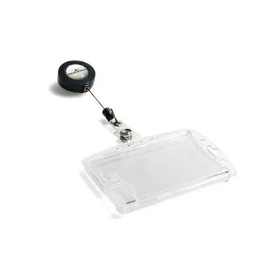Portabadge acrilico 2 Pass 54X90mm Durable c/chiocciola
