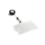 Portabadge acrilico 2 Pass 54X90mm Durable c/chiocciola