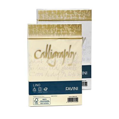 Busta calligraphy lino 12x18 avorio 02 pz.25