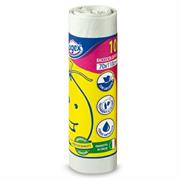 10 SACCHI IMMONDIZIA 70X110CM 120LT HD 16Âµ BIANCHI LOGEX