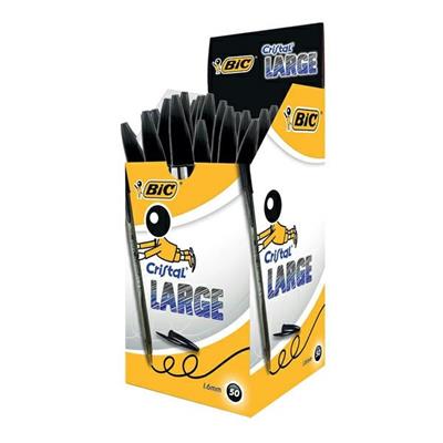 Penna sfera Bic Cristal large 1.6mm nera
