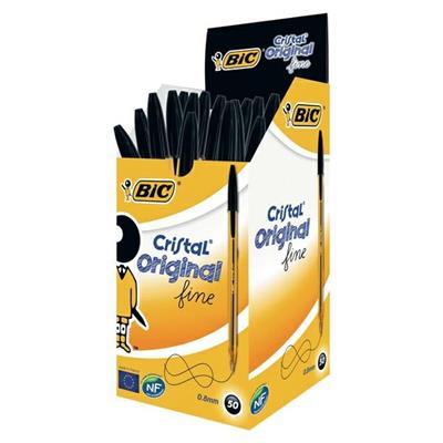 Penna a sfera Bic Cristal fine 0.8 nera
