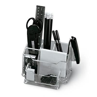 Set portaoggetti da tavolo Plexi con accessori Niji trasparente