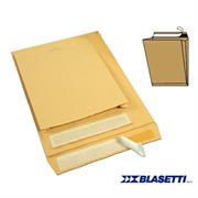 Busta a sacco 23x33 strip avana c/soffietti laterali