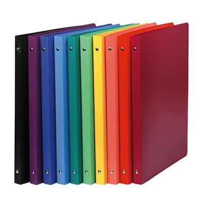 RACCOGLITORE PP OPACO A4 4 ANELLI diam.30MM COLORI ASS.