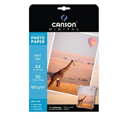 Carta Inkjet canson a4 180gr 50fg photo matt