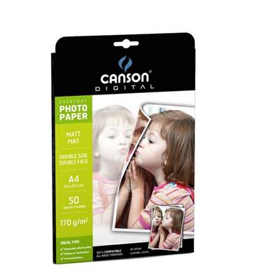 Carta Inkjet canson glossy matt everyday double side a4 170gr 50