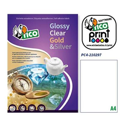 Poliestere adesivo PC4 trasparente 100fg A4 210x297mm (1et/fg) l
