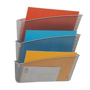 Portadocumenti da parete set da 3 vaschette MESH in rete metalli