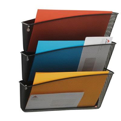 Portadocumenti da parete set da 3 vaschette MESH in rete metalli