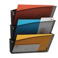 Portadocumenti da parete set da 3 vaschette MESH in rete metalli