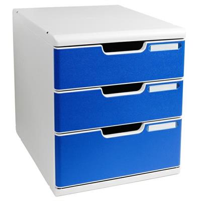 CASSETTIERA MODULO A4 3 CASSETTI GRIGIO/BLU MULTIFORM