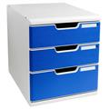 CASSETTIERA MODULO A4 3 CASSETTI GRIGIO/BLU MULTIFORM