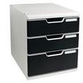 CASSETTIERA MODULO A4 3 CASSETTI GRIGIO/NERO MULTIFORM