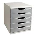 CASSETTIERA MODULO A4 5 CASSETTI GRIGIO/GRANITO MULTIFORM