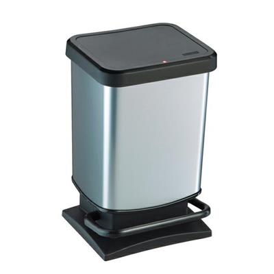 Cestino gettacarte Paso 20 litri metallizzato silver