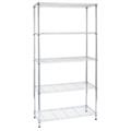 LIBRERIA 5 RIPIANI IN ACCIAIO CROMATO 36x90cm - H177cm ARCHIMEDE