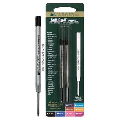 Blister 2 refill per sfera PARKER punta medio nero