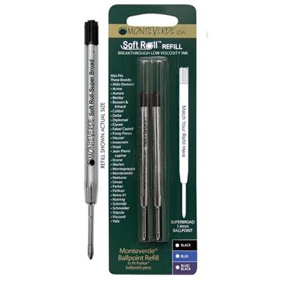 Blister 2 refill per sfera PARKER punta broad nero