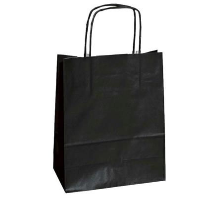 Borsa in carta kraft 36x12x41cm twisted nero conf.25