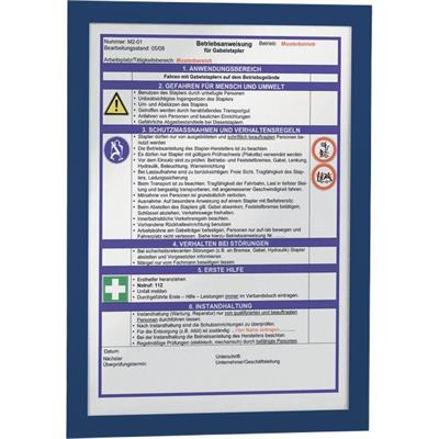 Cornice magnetica Duraframe A4 blu conf.2