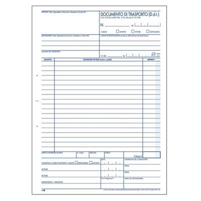 BLOCCO DDT 225X297mm 50fgx3copie (mitt-dest-vett) BM