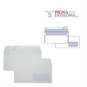 500 BUSTE BIANCHE 110x230mm C/FINESTRA 90GR stampa laser Silver