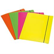 CARTELLINA 3L CON ELASTICO COLORI FLUO SHOCKING FILE