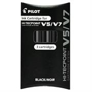 SET 3 REFILL ROLLER HI-TECPOINT V5-V7 RICARICABILE NERO BEGREEN