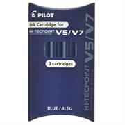 SET 3 REFILL ROLLER HI-TECPOINT V5-V7 RICARICABILE BLU BEGREEN P