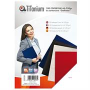 100 COPERTINE A4 CARTONCINO GOFFRATO 230g BLU TiTanium