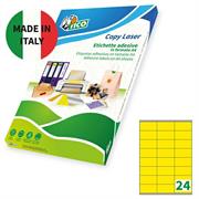 Etichetta adesiva LP4C giallo opaco 70fg A4 70x36mm (24et/fg) Ti
