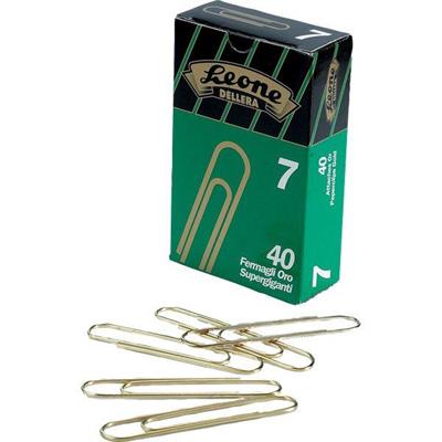 Fermagli n.7 75mm 40pz ottonati Leone