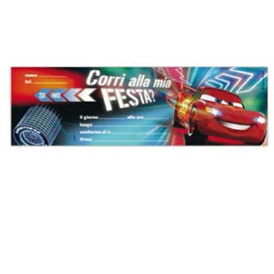 BLOCCHETTO 10 INVITI ALLA FESTA CARS 2 DISNEY SADOCH