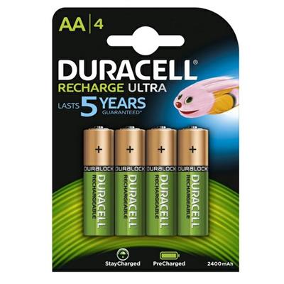 Blister 4 pile ricaricabili B4 - Stilo 2400mAh Duracell Duralock