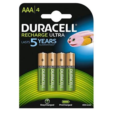 Pile ricaricabili Mini Stilo AAA Precharged 800mah Duracell 4pz