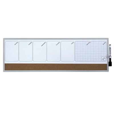 Planning magnetico settimanqale Quartet 19x58.5cm bianco/sughero