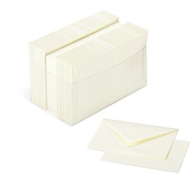 SCATOLA 100 CARTONCINI 200gr + 100 BUSTE 90gr AVORIO FORMATO 4 F