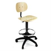 Sedia alta tipo tecnigrafo EOE7 in faggio multistrato c/ruote