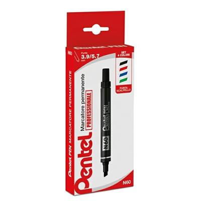 ASTUCCIO MARCATORE PENTEL PEN N60 4 COLORI P.SCALPELLO