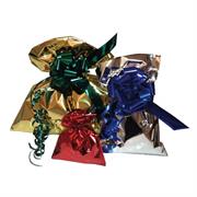 50 BUSTE REGALO IN PPL METAL LUCIDO 35x50cm BLU senza patella ad