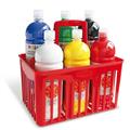 Cesta plastica PRIMO con 6 flaconi tempera brillante 1000 ml.