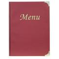 PORTA MENU' A4-31,5x24cm BORDEAUX in PVC BASIC con 4+2 BUSTE FIS