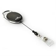 10 Chiocciole YO-YO Style Nero con filo retrattile x portabadge