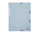 CARTELLA CON ELASTICO 24x32CM GRIGIO CHIARO CARTONCINO LUSTRE' 4