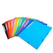 CARTELLA CON ELASTICO 24x32CM MIX 10 COLORI CARTONCINO LUSTRE' 4